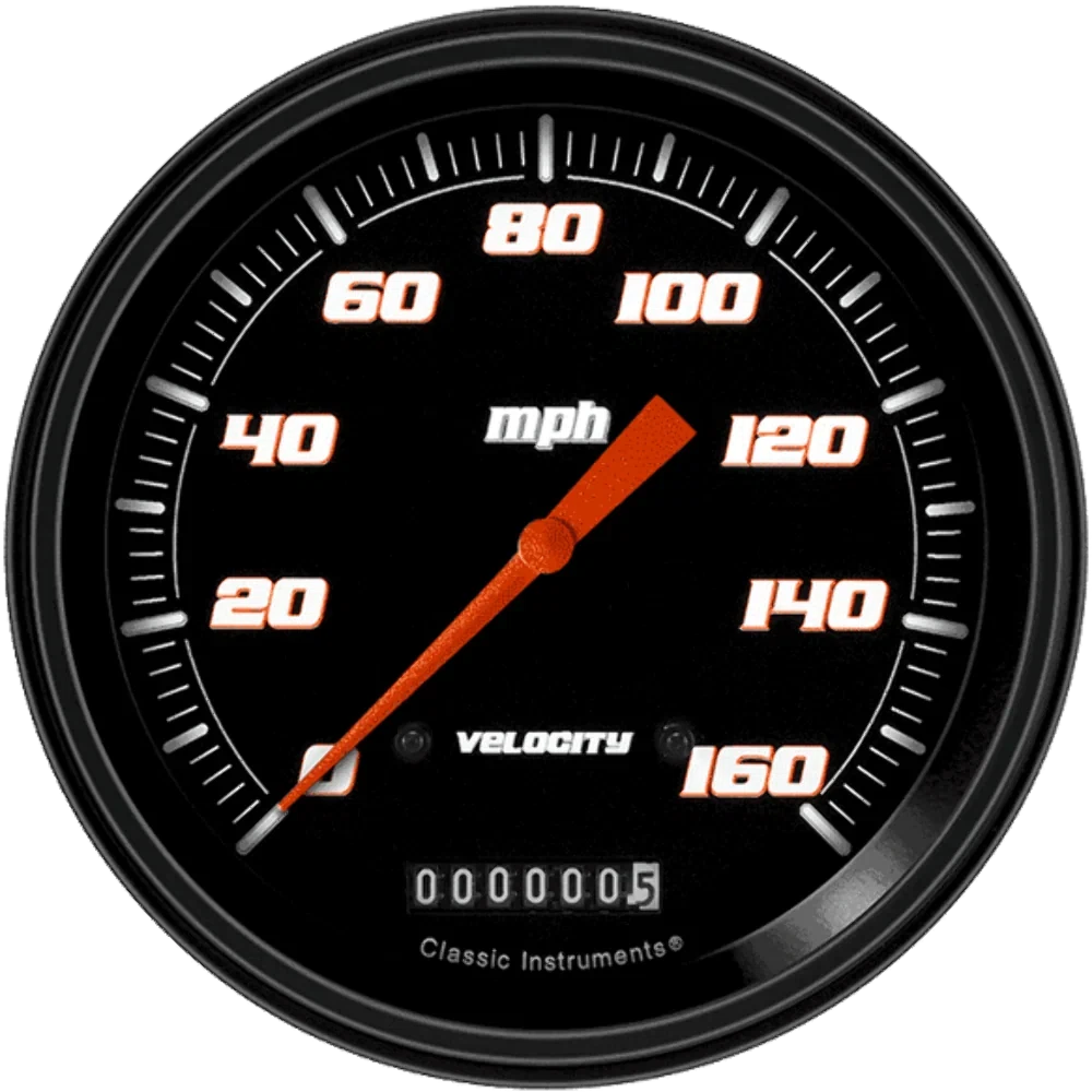 Velocity Black 4 5_8_ Speedometer VS56BBLF